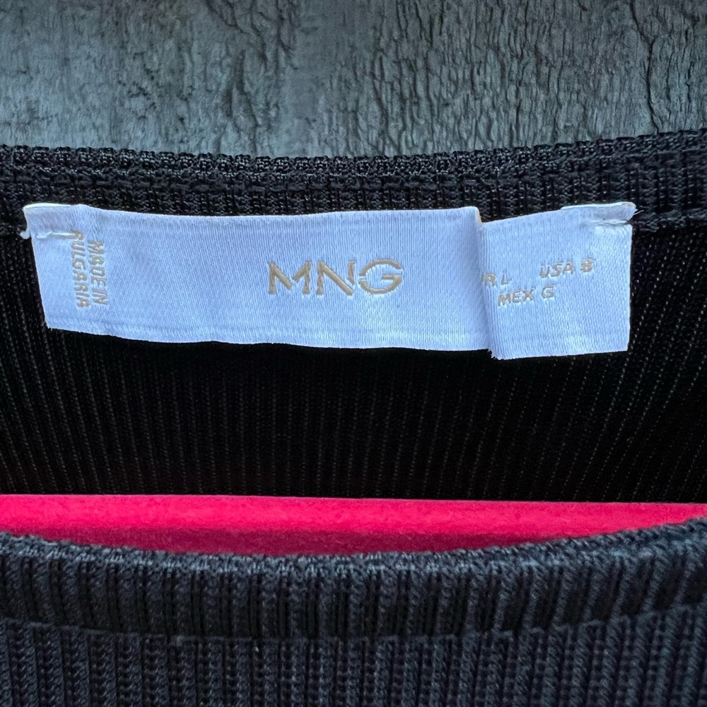 MANGO Black Maxi Dress Pleated SZ 8 - Picture 7 of 16